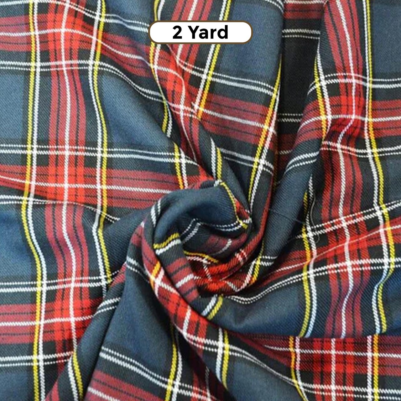 Tartan Plaid Poly Rayon Fabric for Kilts Costumes Decor and Crafts 58/60 Inch Width